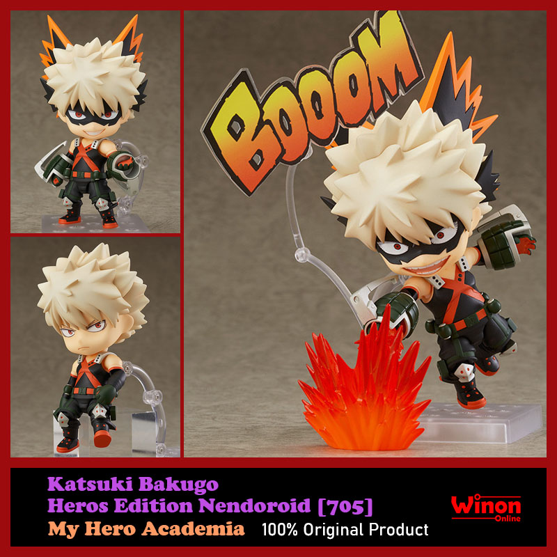Hero/'s Edition Nendoroid Figurine for sale online Good Smile Company My Hero Academia 705 Katsuki Bakugo